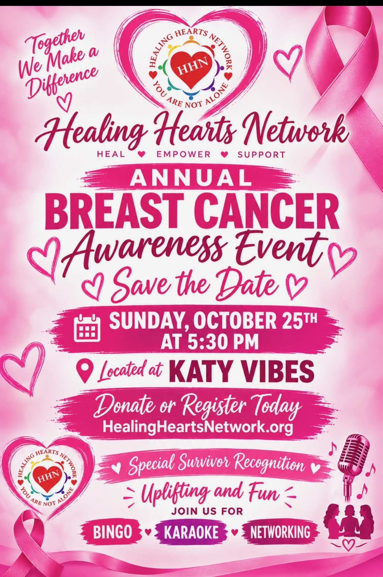 Healing Hearts Network Annual Breast Cancer Awareness Event